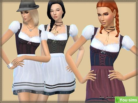Скачать Платье Oktoberfest от Bukovka к Sims 4 You Sims