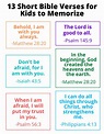 21 Short Bible Verses for Kids to Memorize to Learn About God