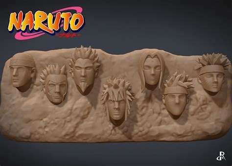 Hokages Naruto Head Sculpture 3d Model 3d Printable Cgtrader