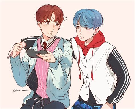 See more ideas about bts fanart, fan art, bts chibi. Yoonseok😍 discovered by MINSUGA on We Heart It