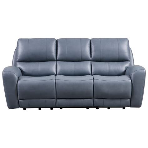 Leather Italia Usa Belair Contemporary Power Reclining Sofa With Power