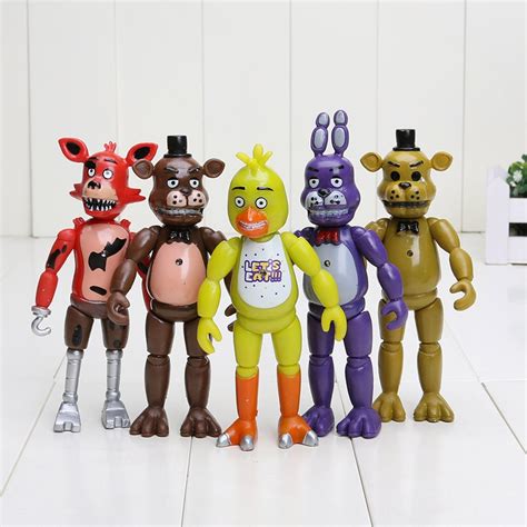 5pcsset 14cm Five Nights At Freddys Pvc Action Figure Toy Fnaf Foxy