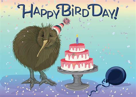 Birthday Bird Pun Greeting Card Illustrated Card Etsy