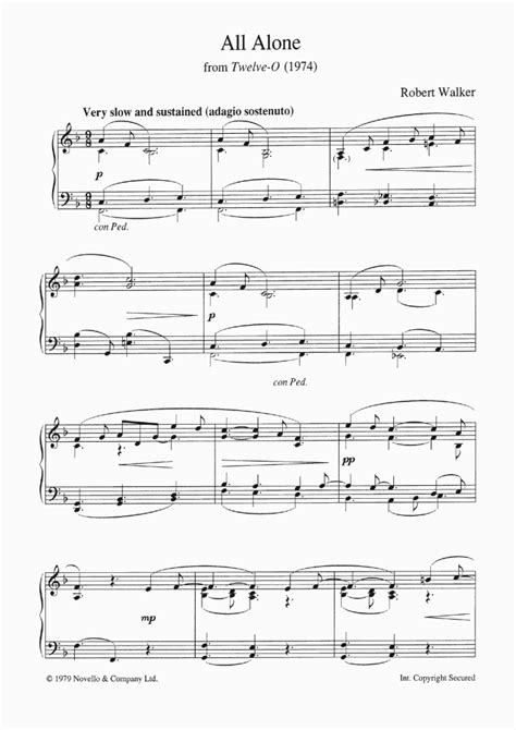 All Alone Piano Sheet Music Onlinepianist
