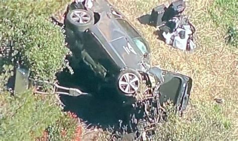 Tiger Woods Crash Devastating Images Show Car Wreckage After Star