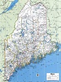 Maine counties map.Free printable map of Maine counties and cities