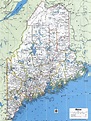 Maine counties map.Free printable map of Maine counties and cities