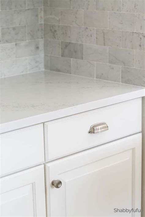 White carrara marble kitchen countertops | duration 3 minutes 38 seconds do you just live with the stains or do you clean constantly? Carrara Marble Tile Backsplash - Kitchen Reveal ...