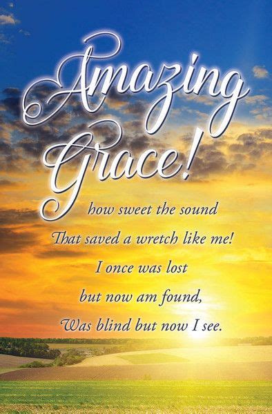 Church Bulletin 11 Inspirational Praise Amazing Grace Pack Of