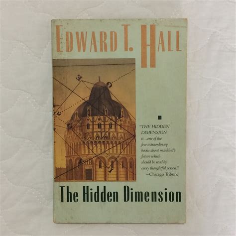 Livro Em Inglês The Hidden Dimension Edward T Hall Antropologia Livro