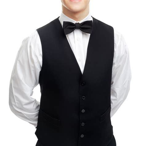 Mens Vest Waiter Uniform Poly Black High Quality Vest Tuxedos Online