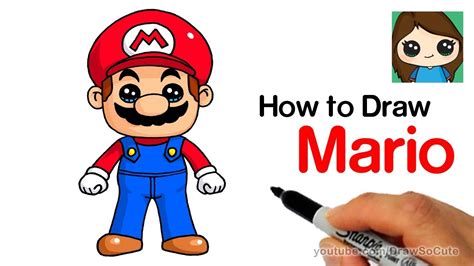 How To Draw Mario From Super Mario Printable Step By Step Drawing Sheet