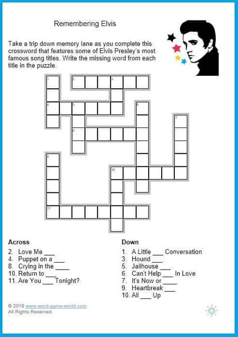 Easy Crosswords Printable For Your Convenience Games For Elderly