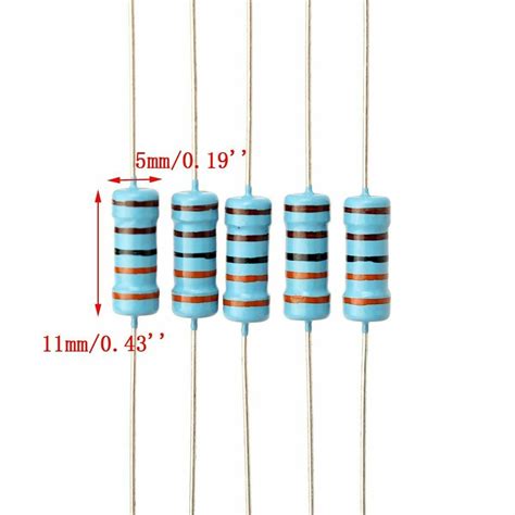 500pcs 100 Values 1 1ohm~1m 1w 1 Watt Metal Film Resistor