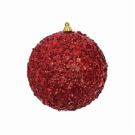 Red Glittered Ball Ornament Item 281194 The Christmas Mouse