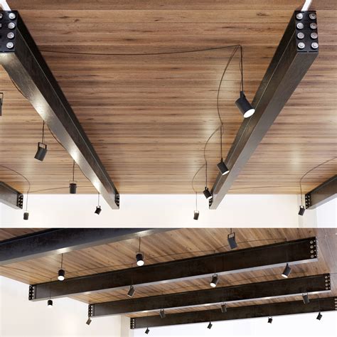Wooden Ceiling On Metal Beams 22 3d Asset Cgtrader