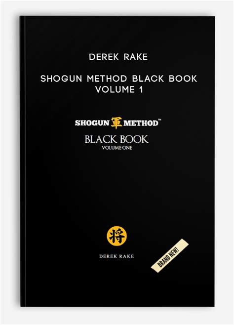 Shogun Method Black Book Vol 1 Derek Rake Diviclass 1st Free