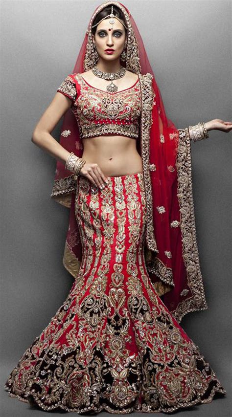 Designer Red Heavy Work Indian Wedding Dress Bridal