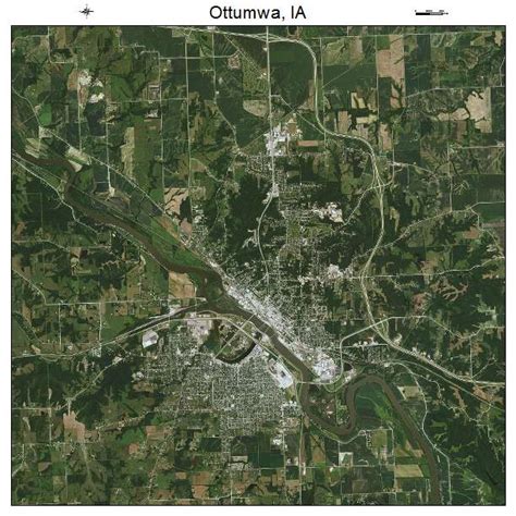 Aerial Photography Map Of Ottumwa Ia Iowa
