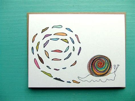 Snail Trails And Tails Greeting Card By Cottonballsheep On Etsy 400