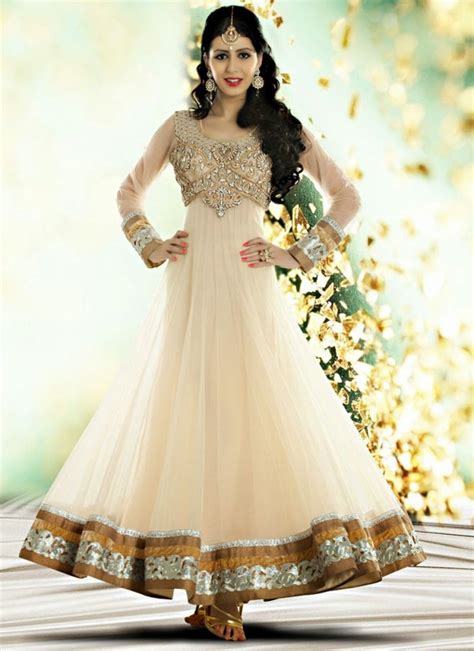 Indian Royal Wedding Bridal Wear Long Anarkali Fancy Frocks Dresses