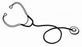Stethoscope Clipart Drawing Line Coloring Template Clip Sketch Clipartion Doctor Library Sheet Gclipart Cliparting Give sketch template