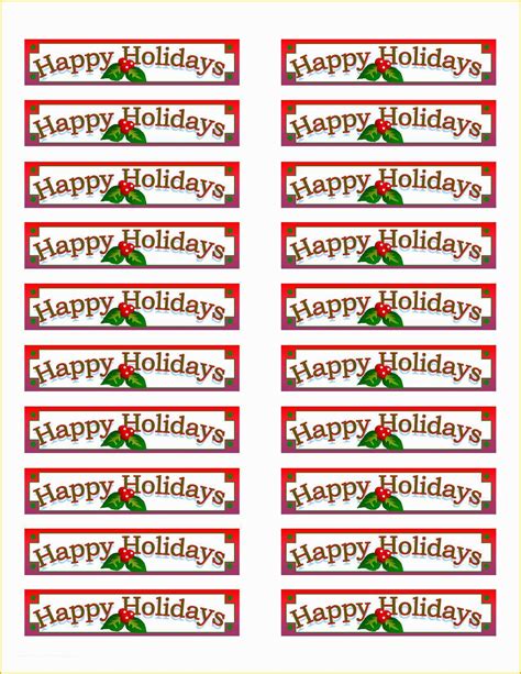 Free Christmas Return Address Label Templates 30 Per Sheet Of Envelope