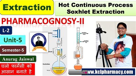 Soxhlet Extraction Hot Continuous Extraction Process L 2 Unit 5