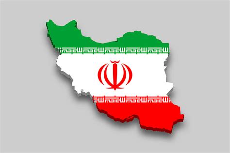 دانلود وکتور نقشه و پرچم ایزومتریک سه بعدی ایران با پرچم ایران لایه باز رزتم