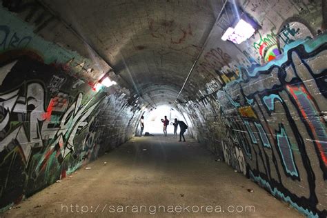 Graffiti Tunnel In Sinchon Saranghae Korea