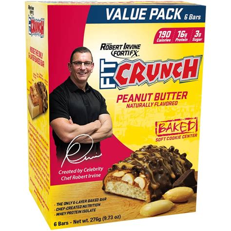 Chef Robert Irvine Fortifx Fit Crunch Peanut Butter Protein Bars 6