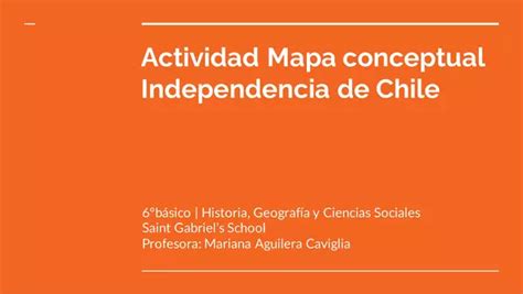 Independencia De Chile Actividad Mapa Conceptual Profe Social