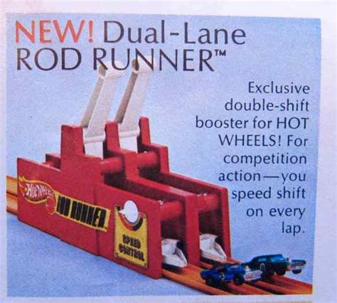1970 hot wheels dual lane rod runner basic drag set hot wheels race tracks 68 71