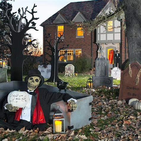 Groovy Graveyard Haunted Outdoor Halloween Decorations Turn Your Front Yard Into A Creepy