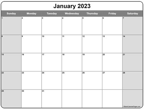 Blank Calendar 2023 Printable Customize And Print