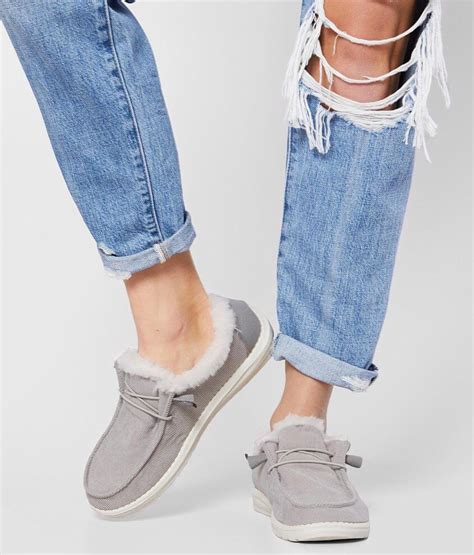 hey dude wendy corduroy shoe women s shoes in grey buckle