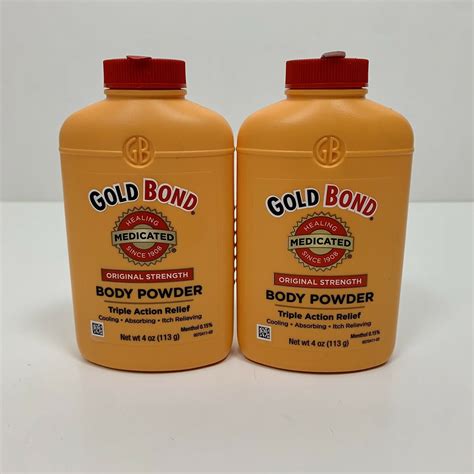2x Gold Bond Medicated Body Powder Original Strength 4 Oz With Talc