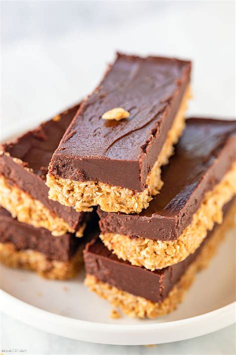 The recipe requires only 4 ingredients! No Bake Peanut Butter Chocolate Oatmeal Bars | Chocolate ...