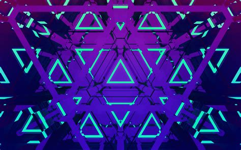 3840x2400 Resolution The Neon Triangles Uhd 4k 3840x2400 Resolution