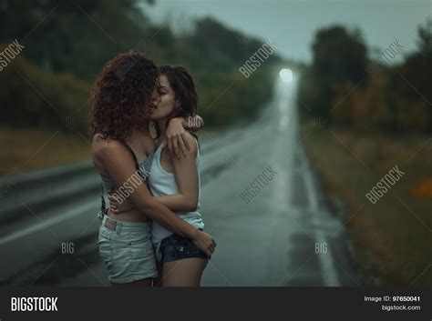 Girls Lesbians Kissing Image Photo Free Trial Bigstock
