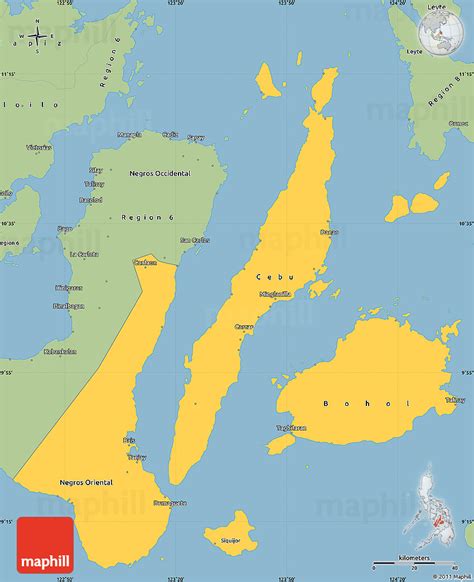 Savanna Style Simple Map Of Region 7