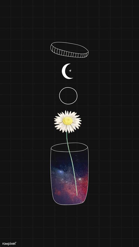 Daisy in a container mobile phone wallpaper vector | premium image by ...