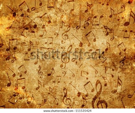 Old Music Sheet Musical Notes Stock Illustration 111535424