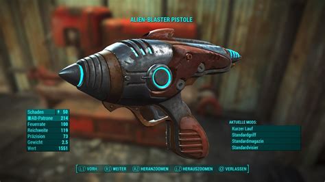 Fallout 4 Alien Blaster Pistole Fundort Der Einzigartigen Waffe Im Video