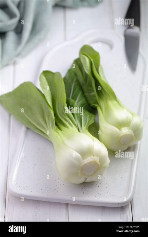Bok Choy The Variety Of Chinese Cabbage Also Known As Pak Choi Pok