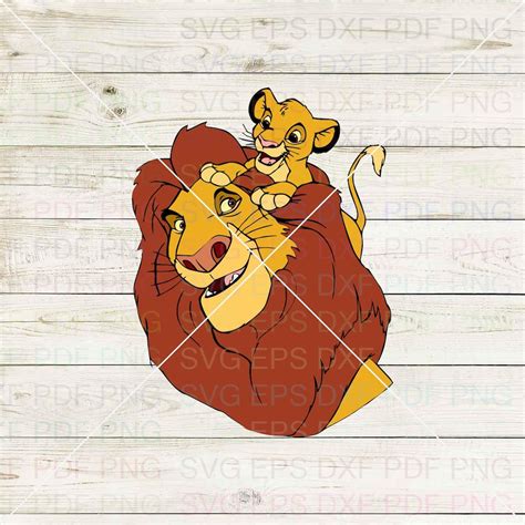 Mufasa And Simba The Lion King 007 Svg Dxf Eps Pdf Png Etsy