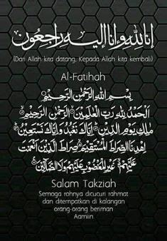 Condolence Salam Takziah In English