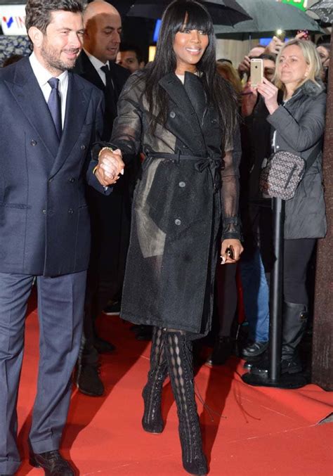 Naomi Campbell At Collection Launch In Alaïa Knee High Heels