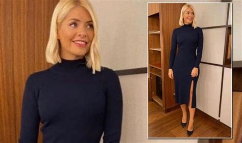 Holly Willoughby This Morning Host Shows Off Incredible Curves In Thigh Slit Dress Celebrity