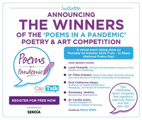 The Winners Of The Poems In The Pandemic Competition News Blog